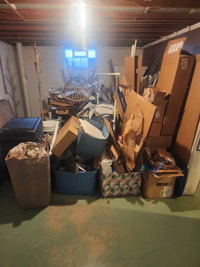 Roll-off dumpster container at job site for Yard Waste Dumpster Rental in Spring Valley